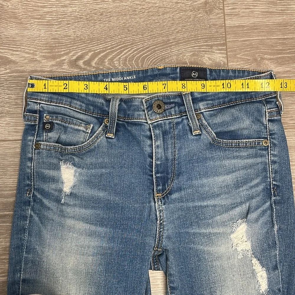 AG Adriano Goldschmied The Middi Ankle Mid Rise Legging Ankle Denim Jeans 24R